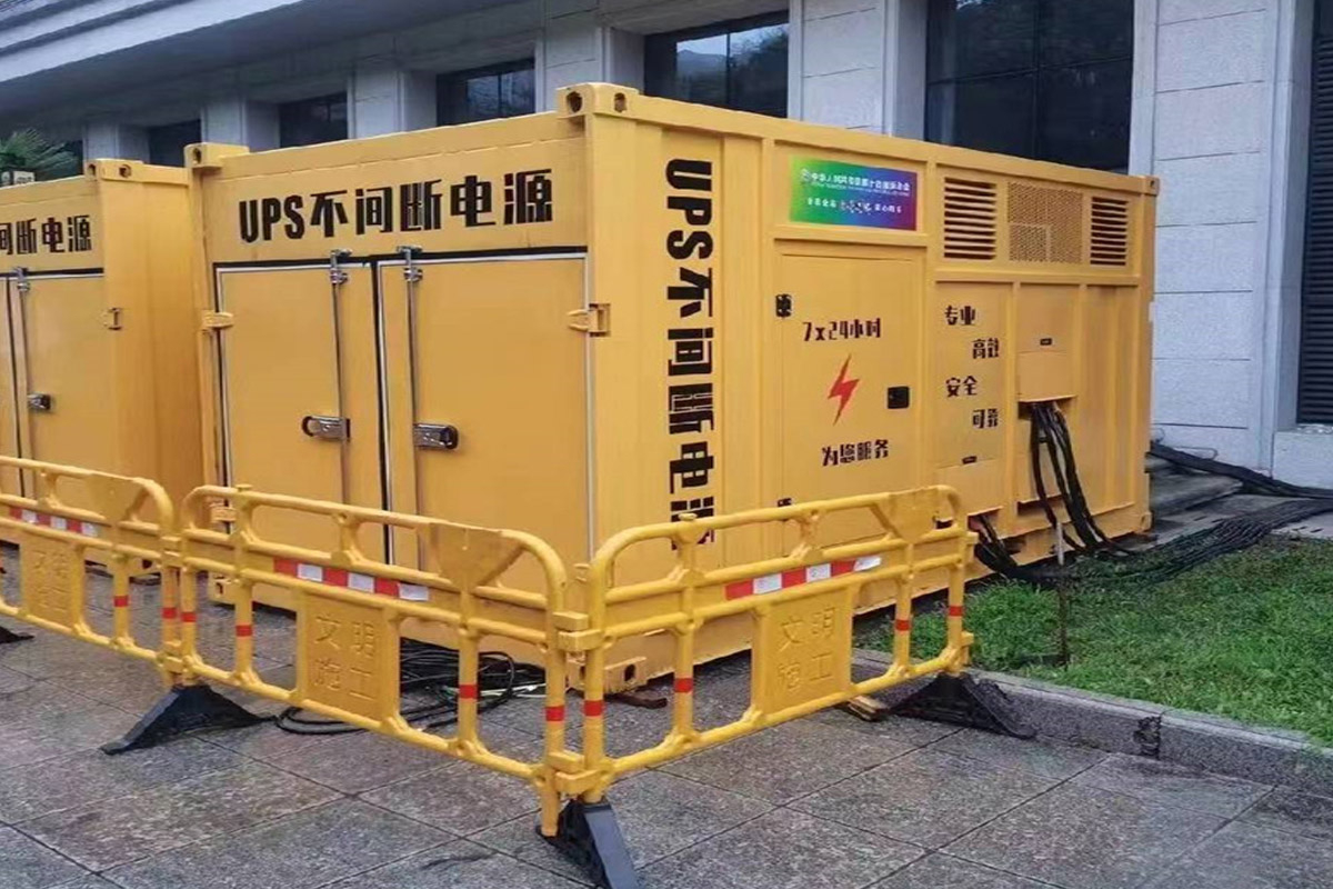 玉环发电机租赁施工现场